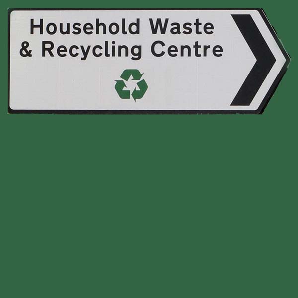 waste sign square